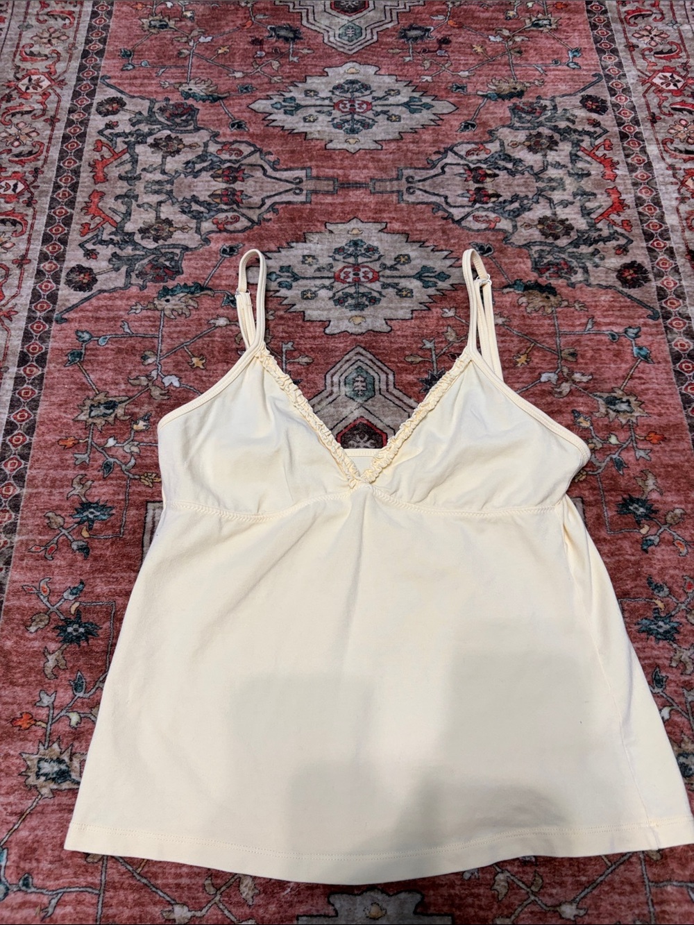 Brandy Melville Cream Lace-Trim Cami